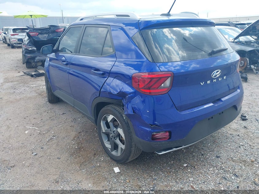 Vin: kmhrc8a33su376558, lot: 46063385, hyundai venue sel 20253