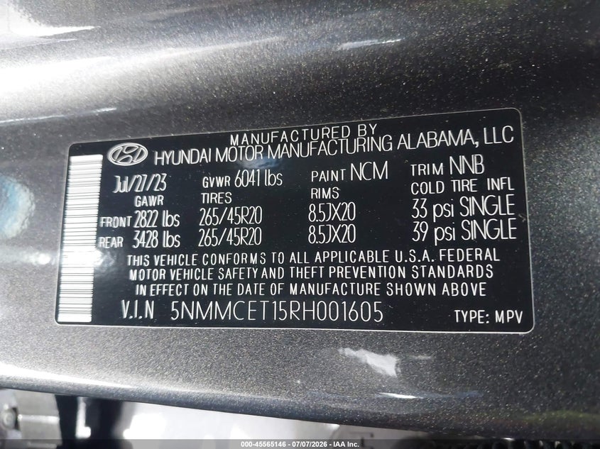 2024 Genesis Electrified Gv70 Advanced Awd VIN: 5NMMCET15RH001605 Lot: 45565146