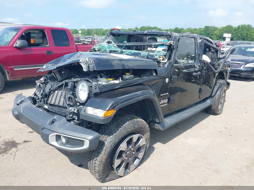 2019 Jeep Wrangler Unlimited Sahara 4X4, Переворот, IAAI, VIN 1C4HJXENXKW686674 — фото 2