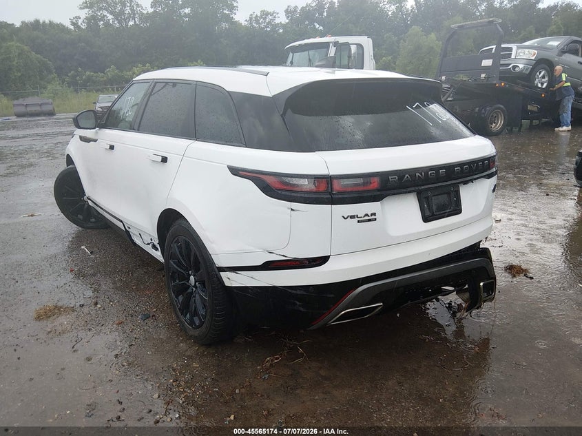 Vin: salyl2rv8ja720025, lot: 46063503, land rover range rover velar p380 se r-dynamic 20183