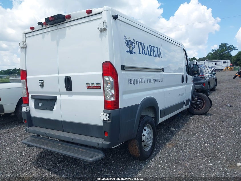Vin: 3c6trvag4he551344, lot: 46063558, ram promaster 1500 low roof 136 wb 20174