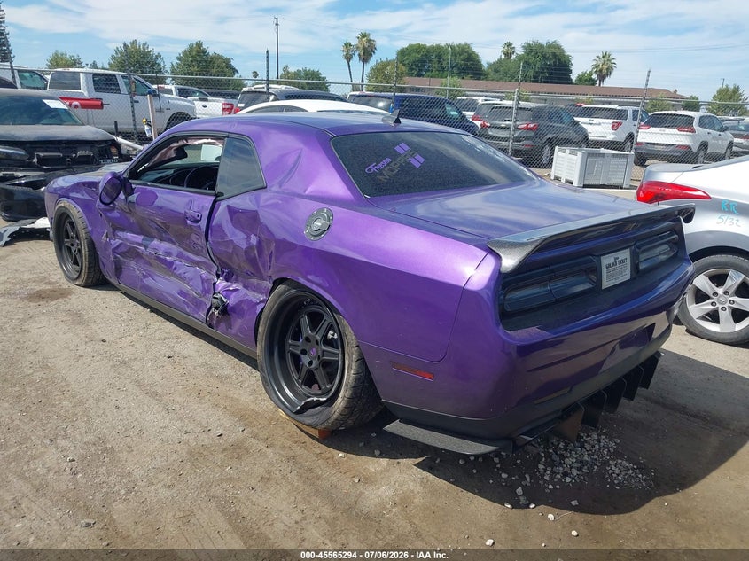 Vin: 2c3cdzc9xgh142768, lot: 46063623, dodge challenger srt hellcat 20163