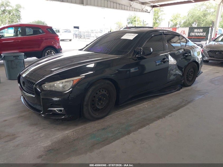 2014 Infiniti Q50, Лівий бік, IAAI, VIN JN1BV7AP9EM672513 — фото 2