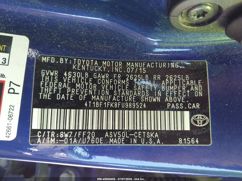 TOYOTA CAMRY - zdjęcie 9
