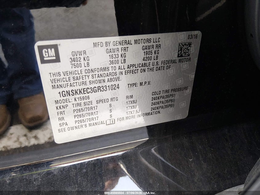 2016 CHEVROLET SUBURBAN COMMERCIAL FLEET — Photo 9