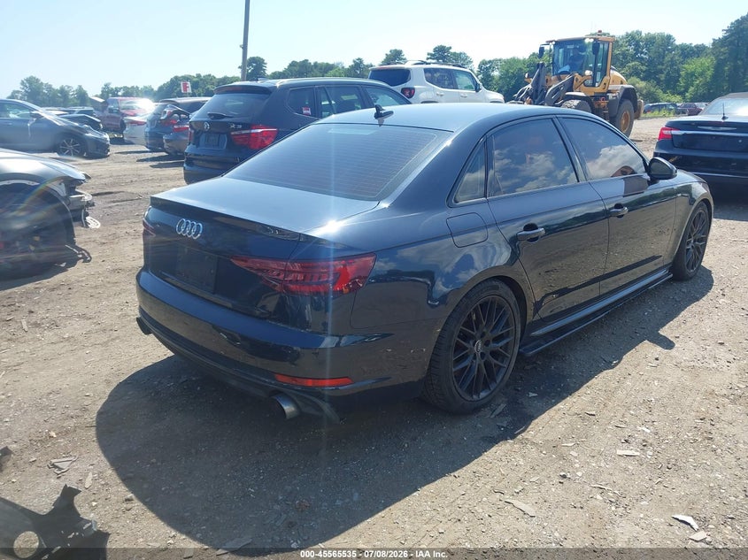Vin: wauenaf49ja054459, lot: 46063864, audi a4 2.0t premium/2.0t tech premium 20184