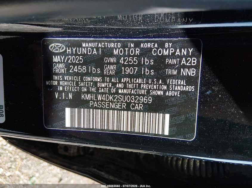 2025 Hyundai Elantra N VIN: KMHLW4DK2SU032969 Lot: 45565560