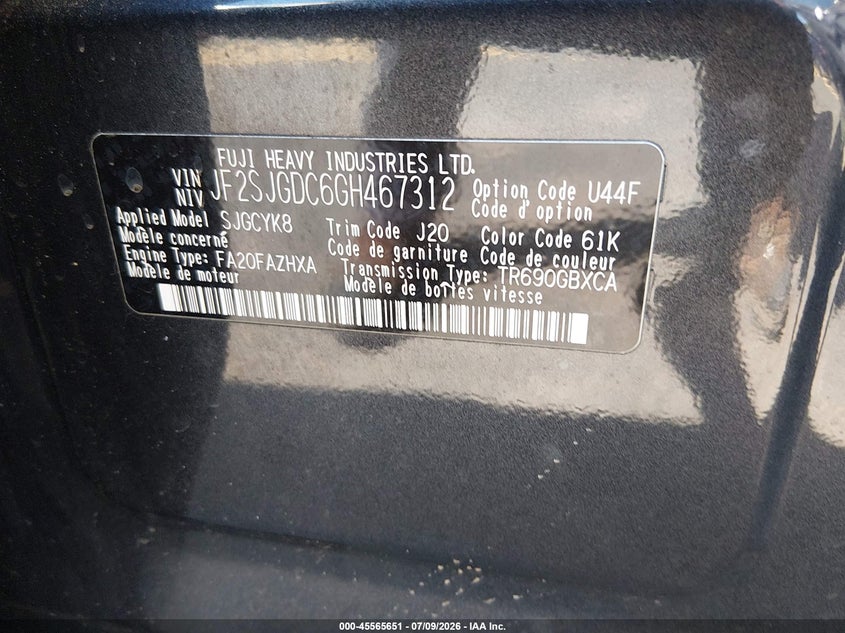 2016 SUBARU FORESTER 2.0XT PREMIUM · Фото 9