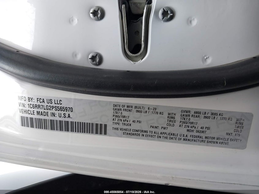 2023 RAM 1500 TRUCK 3.6L V-6 DOHC, VVT, 305HP