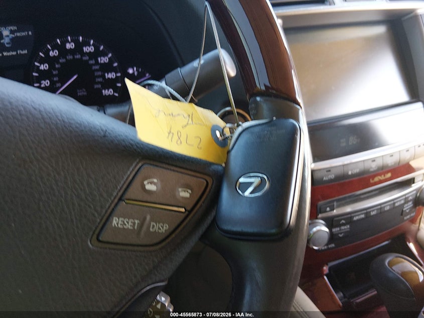 2010 Lexus Ls 460 VIN: JTHBL5EF3A5096560 Lot: 45565873