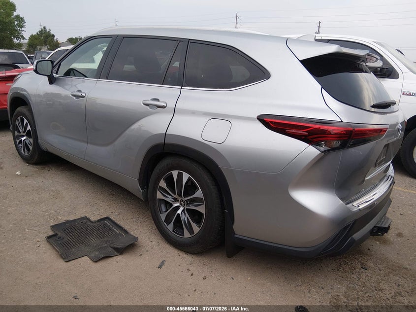 Vin: 5tdhzrbh7ls000854, lot: 46064372, toyota highlander xle 20203