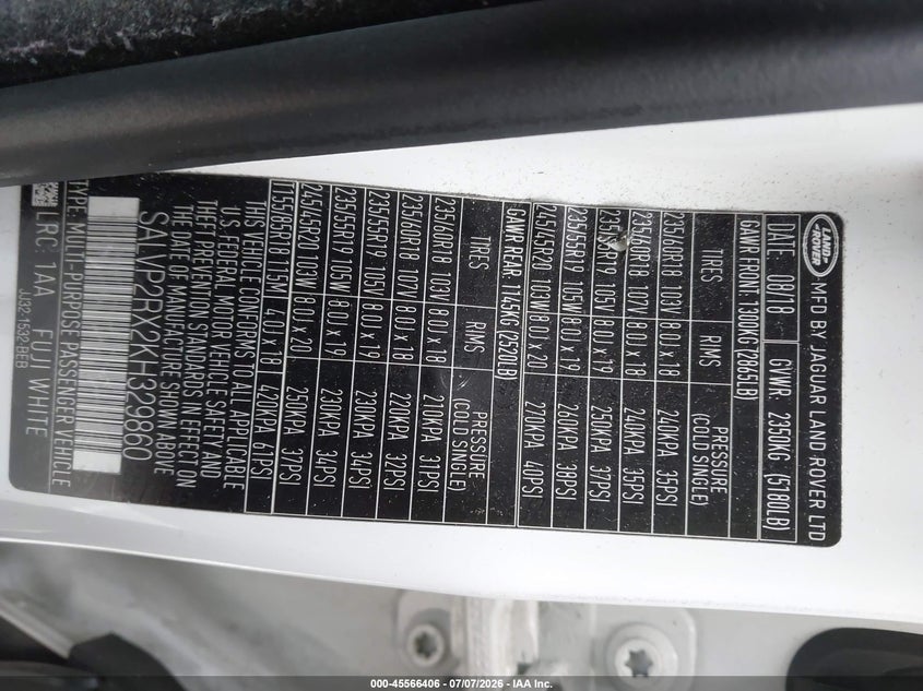 2019 Land Rover Range Rover Evoque Se/Se Premium VIN: SALVP2RX2KH329860 Lot: 45566406