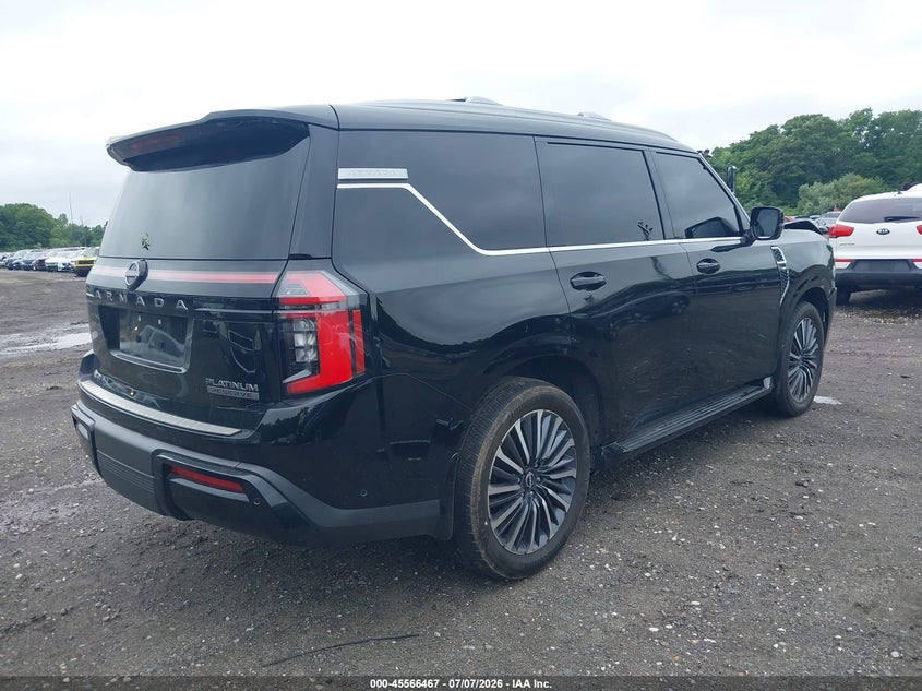 Vin: jn8ay3cc0s9201680, lot: 46064796, nissan armada platinum reserve 4wd 20254