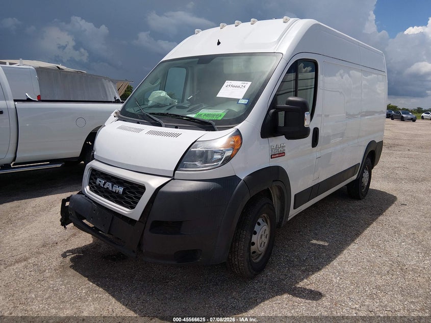 Vin: 3c6trvcg6ke539345, lot: 46064954, ram promaster 2500 high roof 136 wb 20192