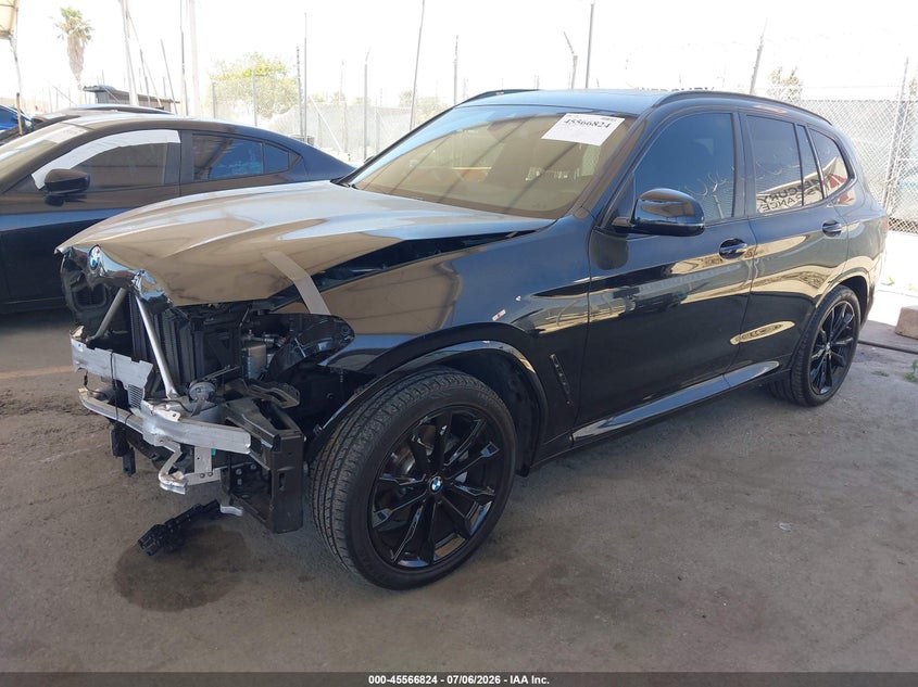 2023 BMW X3, Front End, IAAI, VIN 5UX53DP03P9R87904 — photo 2