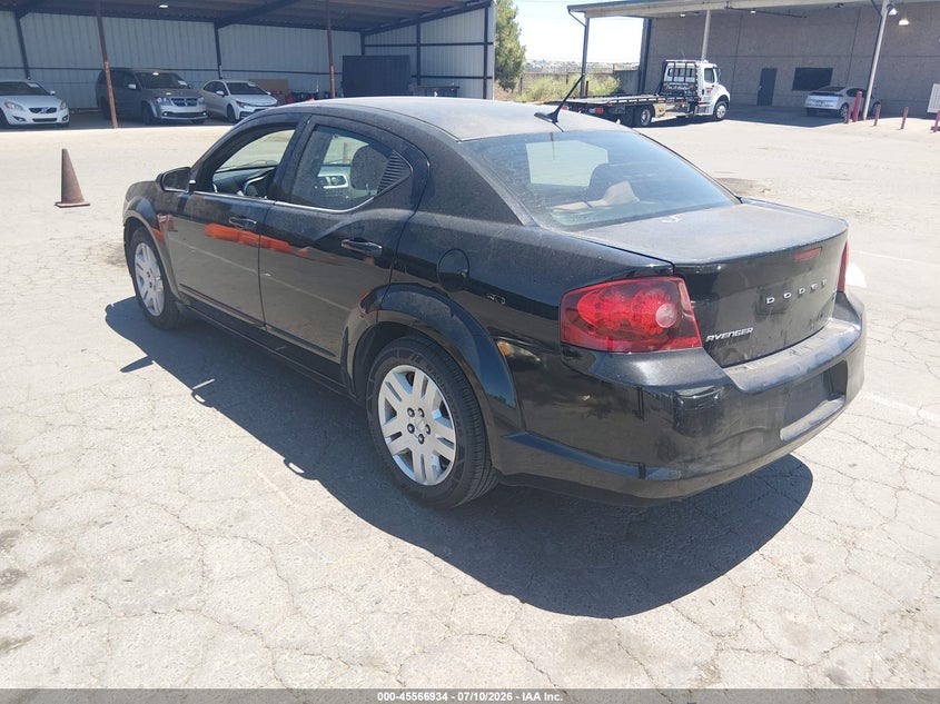 Vin: 1c3cdzag8cn255637, lot: 46065263, dodge avenger se 20123