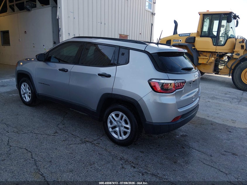 Vin: 3c4njcab8jt357841, lot: 46065742, jeep compass sport fwd 20183