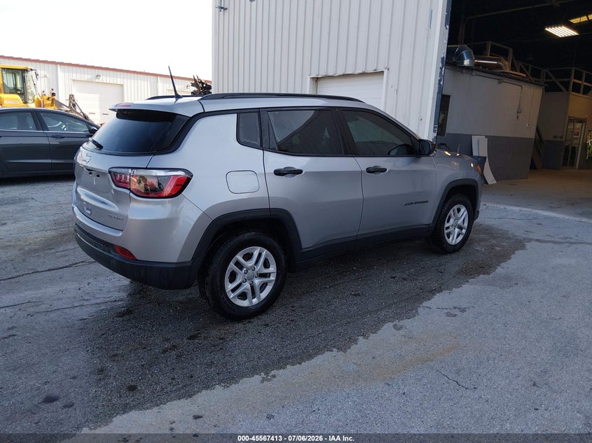 Vin: 3c4njcab8jt357841, lot: 46065742, jeep compass sport fwd 20184