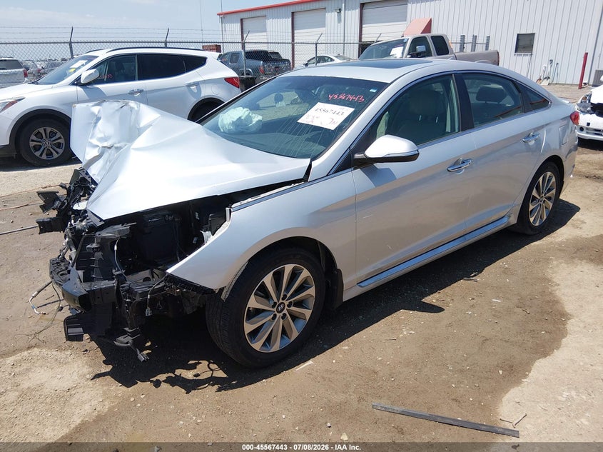 2017 Hyundai Sonata, Front End, IAAI, VIN 5NPE34AF6HH477487 — photo 2