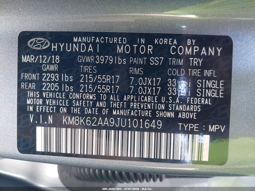 2018 HYUNDAI KONA SEL — Фото 9