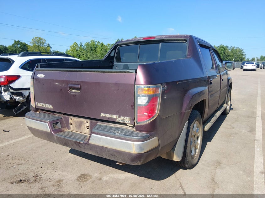 2008 Honda Ridgeline Rts VIN: 2HJYK16438H526252 Lot: 45567901