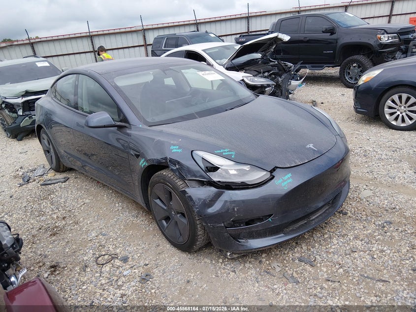 2021 Tesla Model 3 Standard Range Plus Rear-Wheel Drive, Right Front, IAAI, VIN 5YJ3E1EA1MF872989