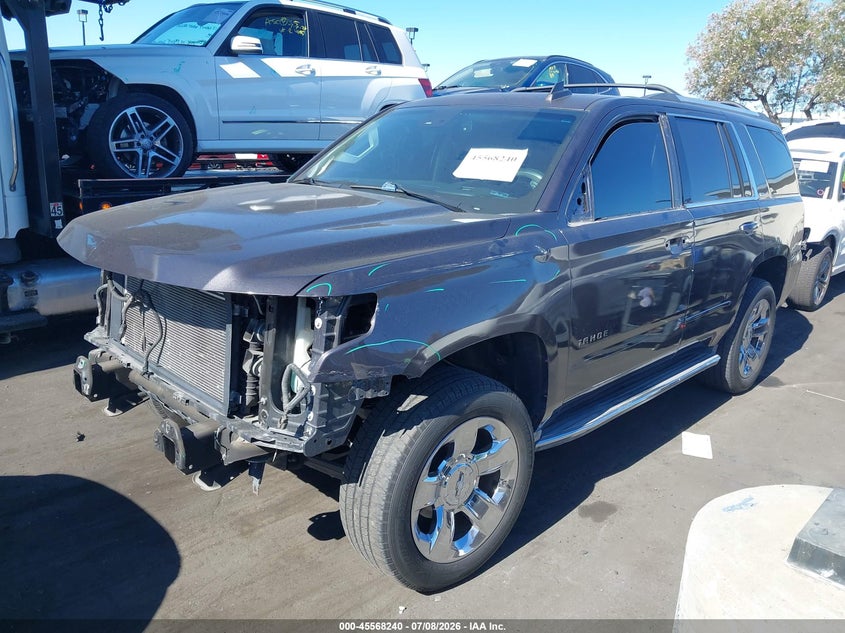 2015 Chevrolet Tahoe, Удар спереду, IAAI, VIN 1GNSCCKC4FR544523 — фото 2
