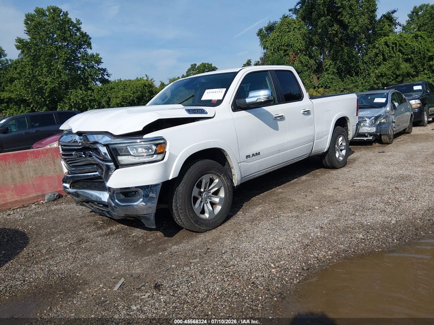 Vin: 1c6srfdt2ln227484, lot: 46066653, ram 1500 laramie  4x4 6'4 box 20202