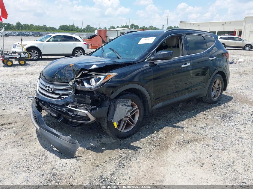 2017 Hyundai Santa Fe, Левый перёд, IAAI, VIN 5NMZU3LB8HH006750 — фото 2