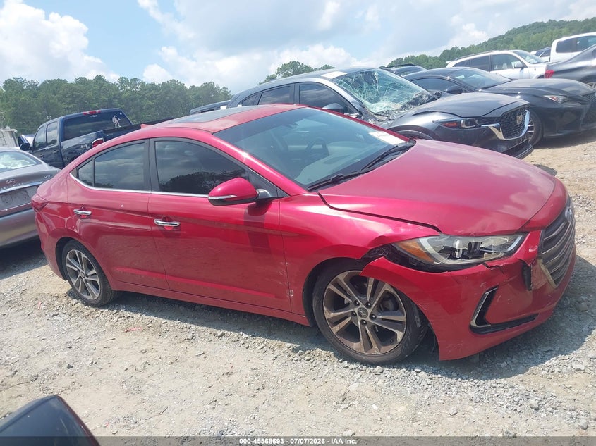 2017 Hyundai Elantra Limited VIN: 5NPD84LF2HH052438 Lot: 45568693