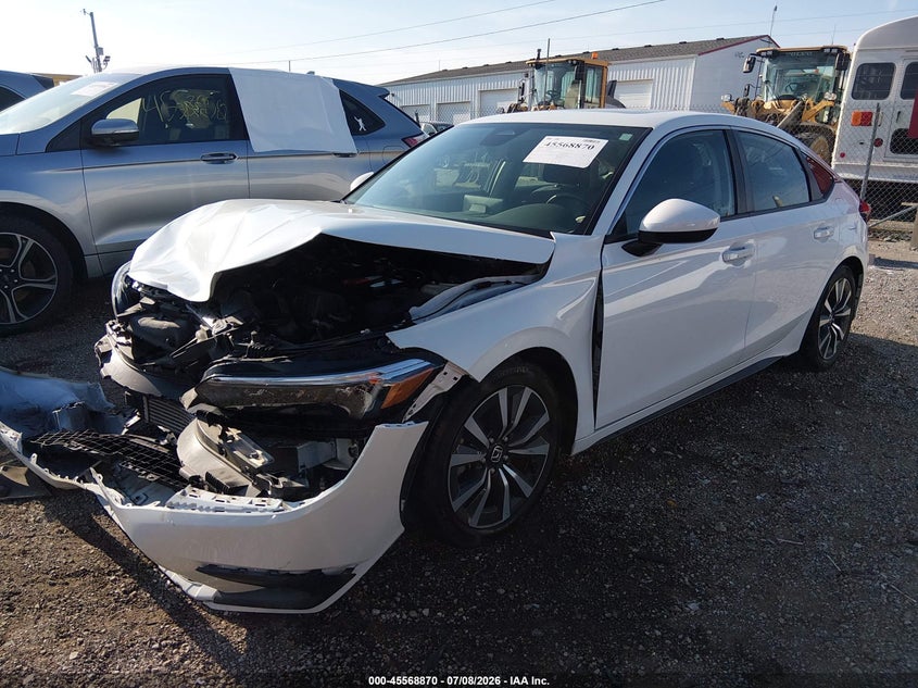 2022 Honda Civic Ex-L, Front End, IAAI, VIN 19XFL1H75NE013110 — photo 2