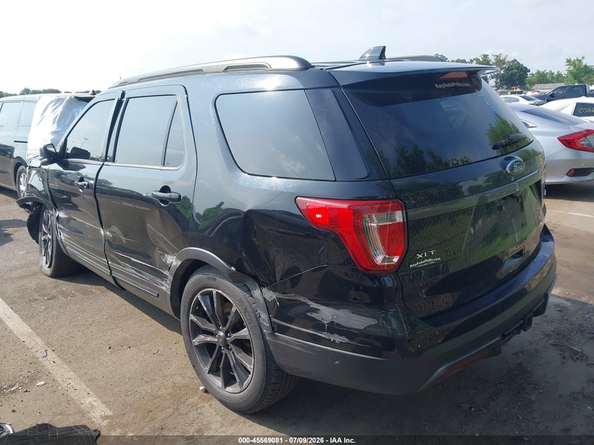 Vin: 1fm5k8d84hgc18598, lot: 46067410, ford explorer xlt 20173