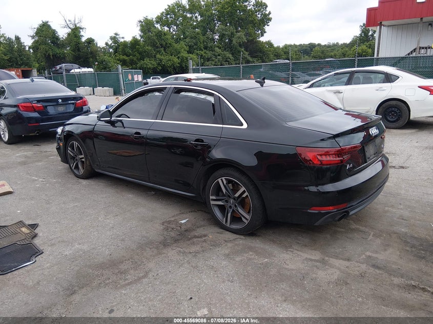 Vin: wauenaf46jn018429, lot: 46067415, audi a4 2.0t premium/2.0t tech premium 20183