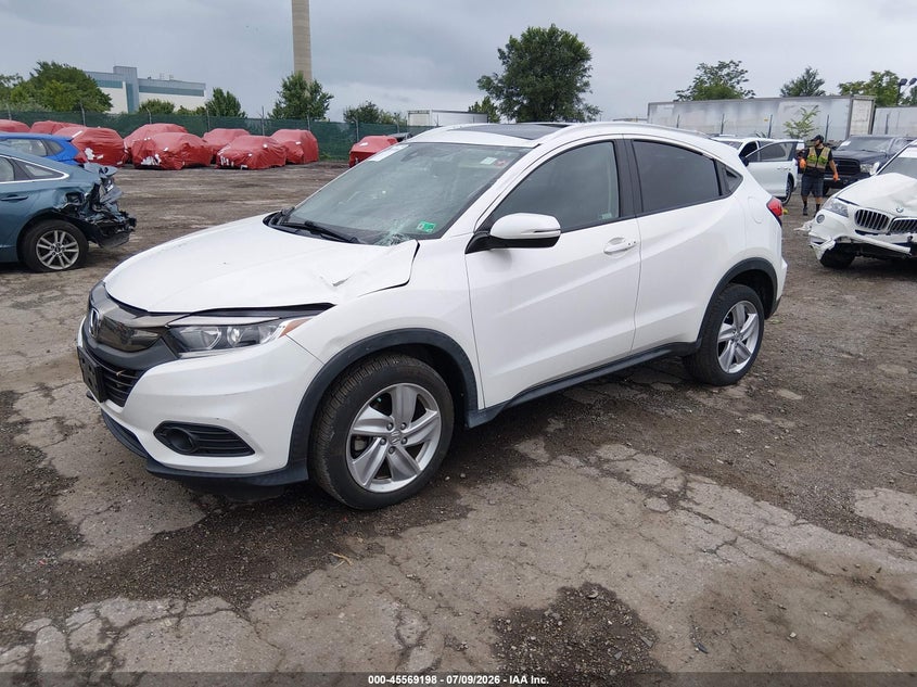 2019 Honda Hr-V Ex-L, Левый перёд, IAAI, VIN 3CZRU6H70KM722398 — фото 2