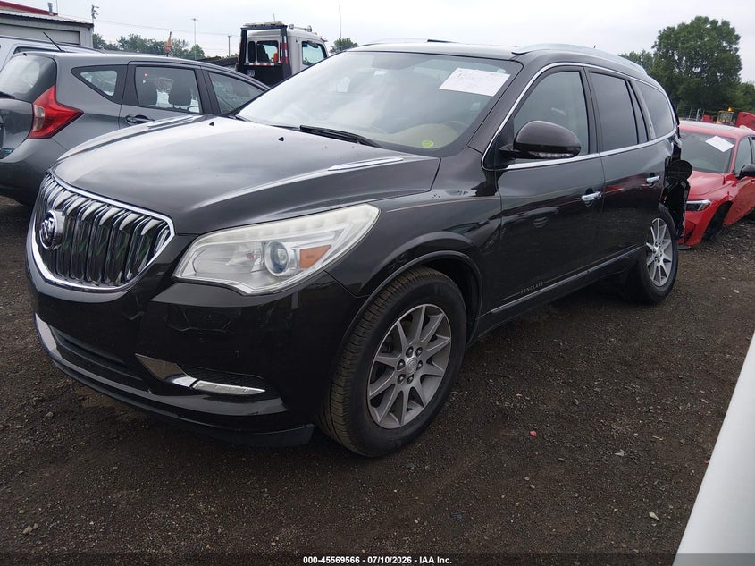 2014 Buick Enclave, Left Rear, IAAI, VIN 5GAKRBKD7EJ183474 — photo 2