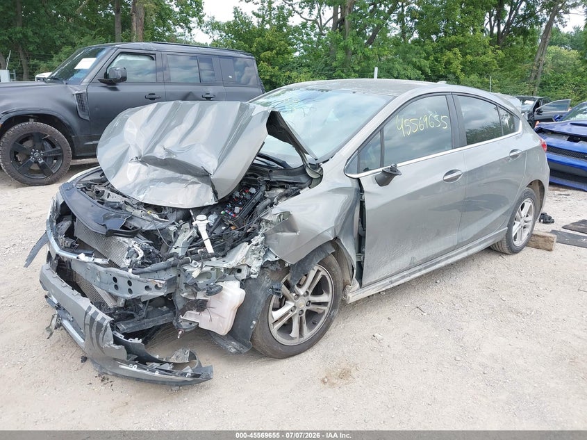 2018 Chevrolet Cruze, Front End, IAAI, VIN 3G1BE6SM2JS522371 — photo 2