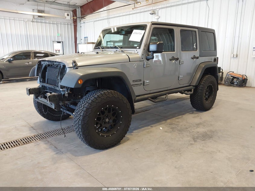 2016 Jeep Wrangler, Невідомо, IAAI, VIN 1C4BJWDG3GL109500 — фото 2