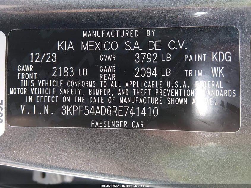 2024 KIA FORTE GT-LINE · Фото 9