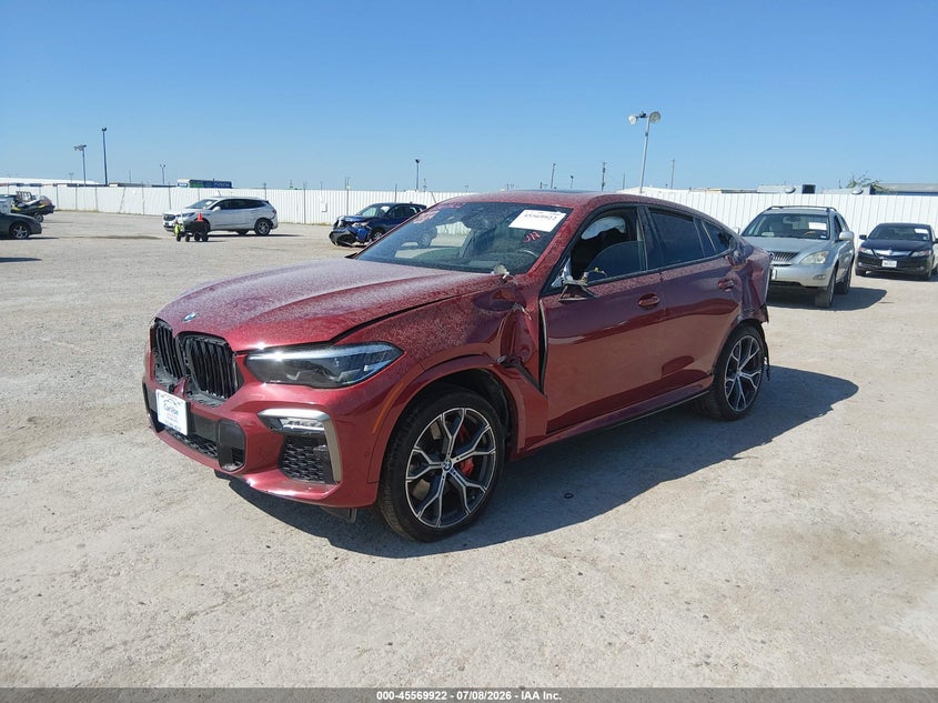Vin: 5uxcy8c03m9e44816, lot: 46068251, bmw x6 m50i 20212
