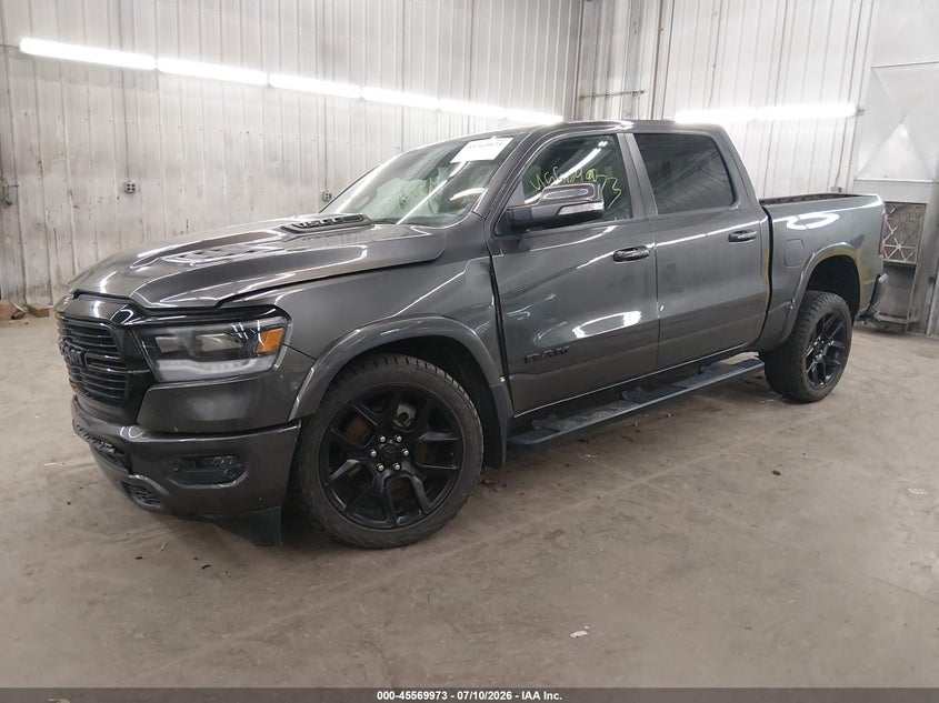 Vin: 1c6srfjt3ln296852, lot: 46068302, ram 1500 laramie  4x4 5'7 box 20202