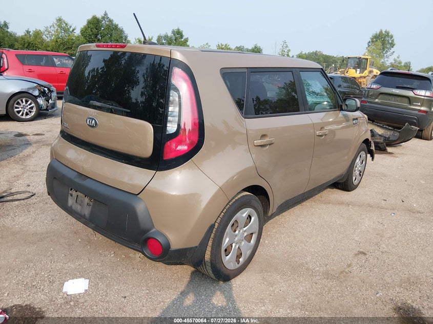 Vin: kndjn2a20f7227514, lot: 46068393, kia soul 20154