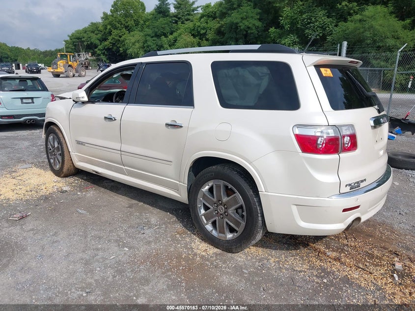 Vin: 1gkkvted3bj394375, lot: 46068492, gmc acadia denali 20113