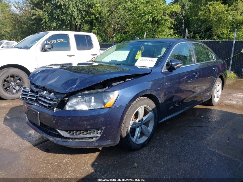 2012 Volkswagen Passat, Удар спереду, IAAI, VIN 1VWBN7A30CC012953 — фото 2