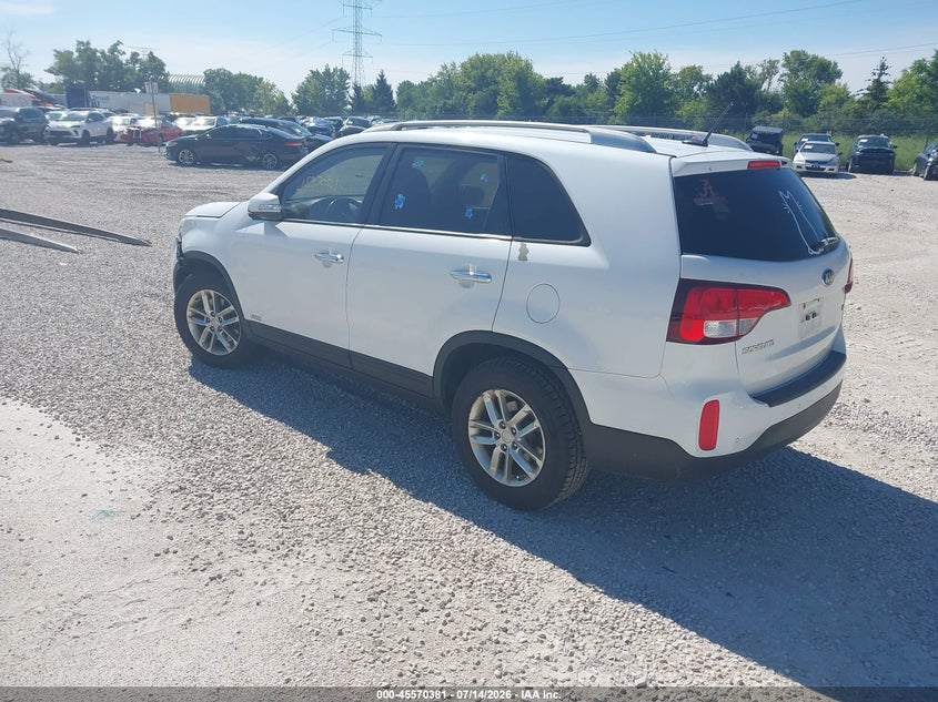 Vin: 5xyktda63fg611959, lot: 46068709, kia sorento lx 20153