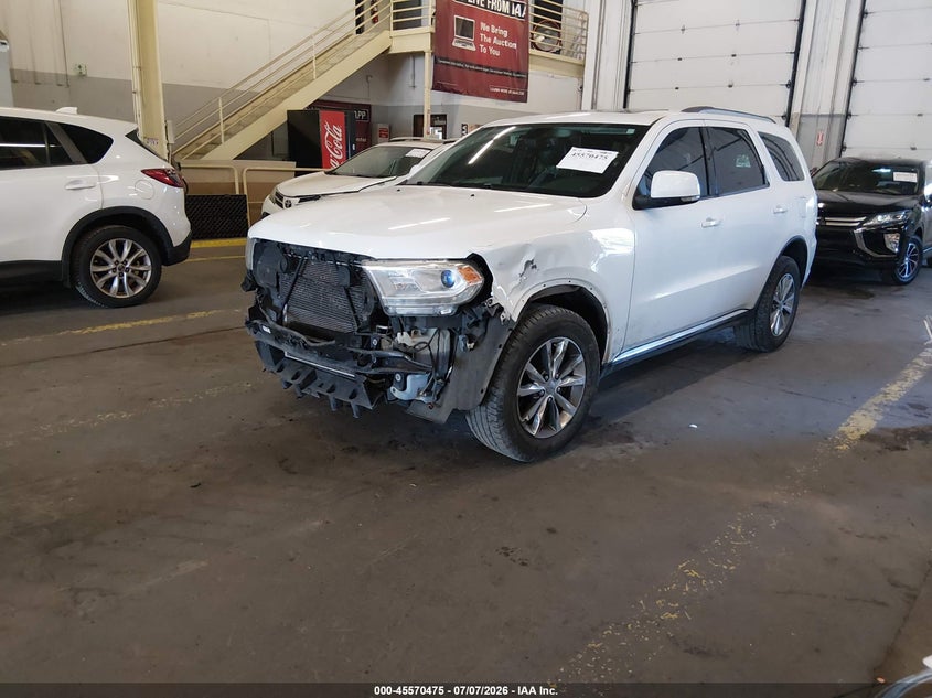 Vin: 1c4rdjdg6fc801452, lot: 46068804, dodge durango limited 20152