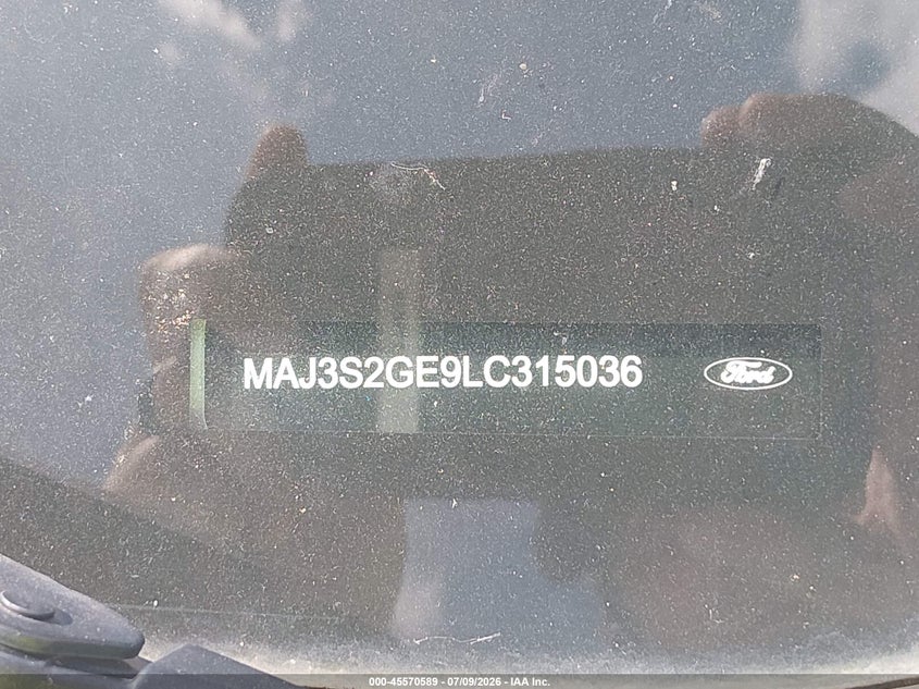 2020 Ford Ecosport Se VIN: MAJ3S2GE9LC315036 Lot: 45570589