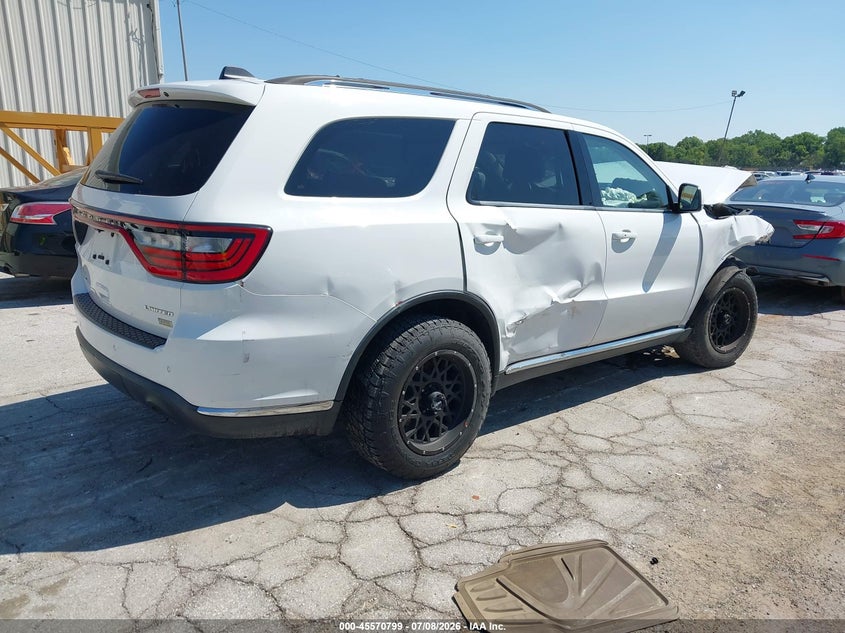 Vin: 1c4rdhdg5ec557557, lot: 46069128, dodge durango limited 20144