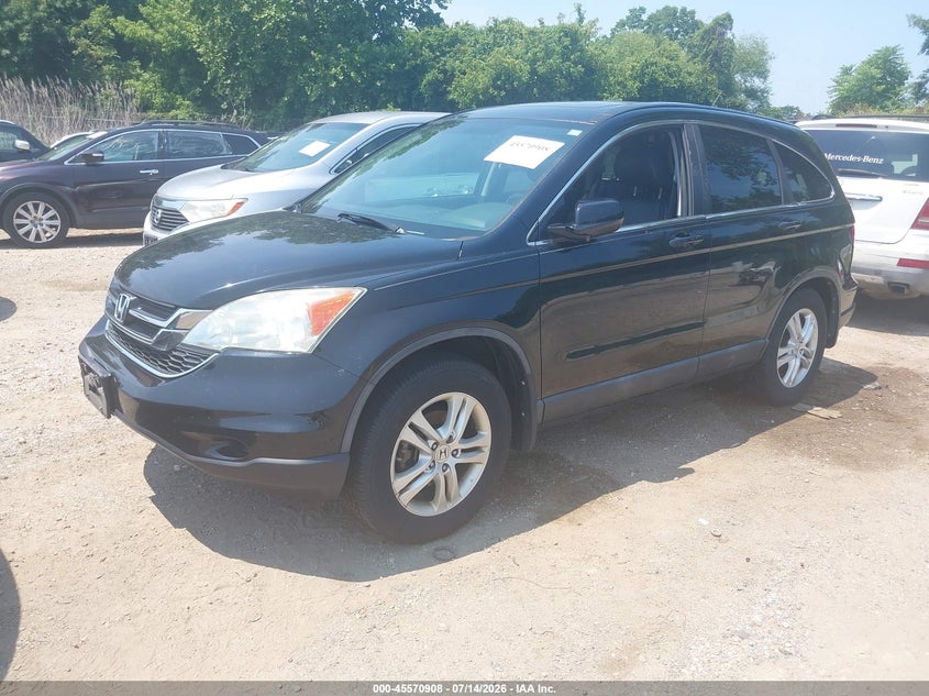 2010 Honda Cr-V Ex-L, Левый бок, IAAI, VIN 5J6RE4H70AL007526 — фото 2