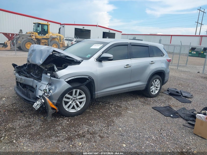 Vin: 5tdzkrfh9gs121913, lot: 46069376, toyota highlander le v6 20162