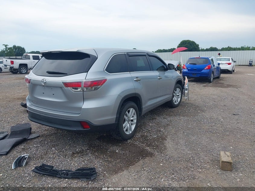 Vin: 5tdzkrfh9gs121913, lot: 46069376, toyota highlander le v6 20164